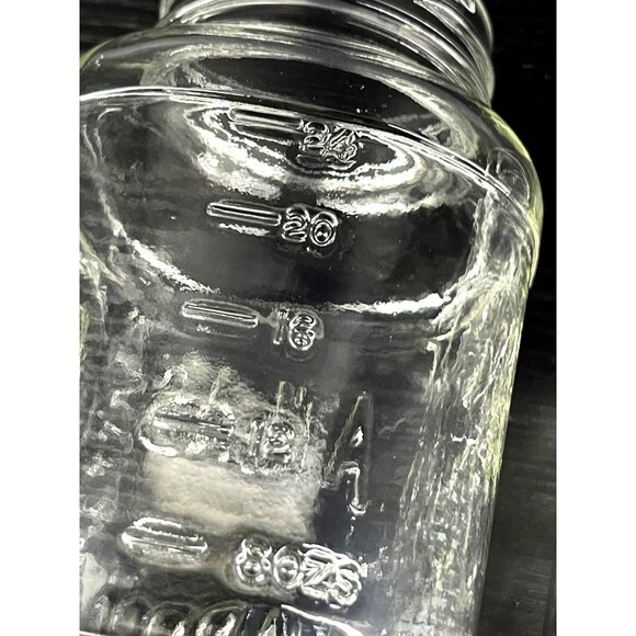Vintage Atlas Mason Clear Glass Jars With Embossed Measurements & Branding - Set - Picture 3 of 4